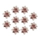 thumbnail image 4 of 10x Flores Artificiales de Poinsettia de Navidad Colco Oro 9cm Decoraciones para árboles de Navidad, 4 of 8