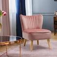thumbnail image 2 of Costway Armless Accent Chair Modern Velvet Leisure Chair Single Upholstered, 2 of 11