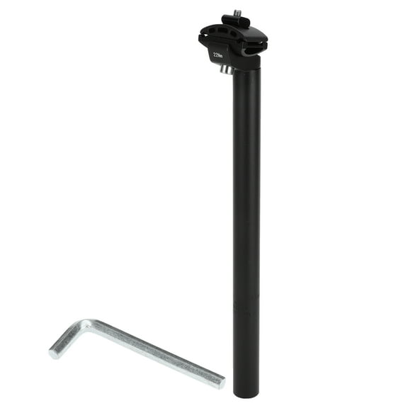 Unique Bargains 1 Set Universal Bike Seat Posts Extra Long Adjustable Angle 25.4x350mm Bike Saddle Post Seat Tube Black Aluminum Alloy