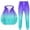 Purple, variant on Mens 2 Piece Jacquard Sweatsuit Outfits Long Sleeve Full Zip Jackets Casual Sports Outfits Workout Sports Set Sportswear (Purple, M)