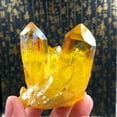 thumbnail image 3 of CHZIMADE Electroplated Yellow Quartz Cluster Crystal Mineral Natural Rock Decorative Gem Specimen, 3 of 4