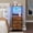 Rustic Brown, variant on Satifur Tall Nightstand with Charging Station and Drawers, Bedside Table with 4 Fabric Drawers, LED Lights, and 2 Storage Shelves, Black Oak