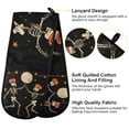 thumbnail image 2 of Yayeee Double Oven Mitt Kitchen Heat Resistant Baking 35" x7" Quilted Glove, Black Halloween Dancing, 2 of 6