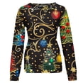 thumbnail image 5 of RKSTN Chandail pour Femmes Automne et Hiver Noël Rétro Scintillant Imprimé Arbre de Noël Col Rond à Capuche Chandail à Manches Longues Haut Chandail à Capuche Chandail de Noël, 5 of 5