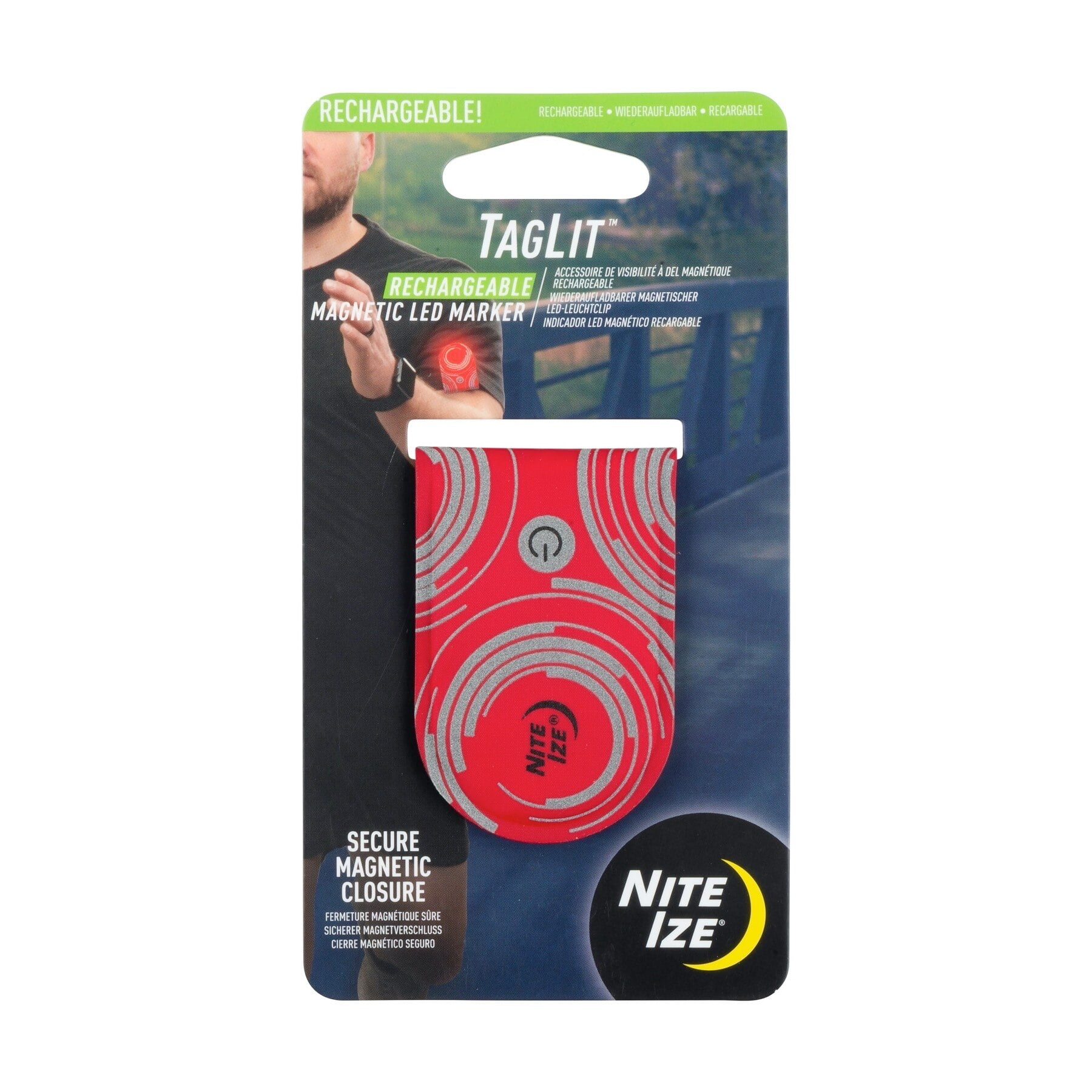 Nite Ize TagLit Red Rechargeable Secure/Water-Resistant Magnetic LED Marker