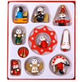 thumbnail image 1 of Mini Adornos Navideños De Madera Figuras Colgantes Árbol De Navidad Colgantes Pequeñas Decoraciones En Miniatura Vintage 10 Uds seitruly HA038191-00, 1 of 6