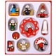 thumbnail image 1 of Mini Adornos Navideños De Madera Figuras Colgantes Árbol De Navidad Colgantes Pequeñas Decoraciones En Miniatura Vintage 10 Uds Advancent HA038191-00, 1 of 6