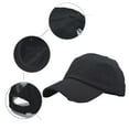 thumbnail image 3 of Women's Cotton Baseball Cap with Ponytail Hole - Curved Brim, Breathable Sun Hat, Spring/Summer Outdoor Sports, Natural Cotton Material, 3 of 8
