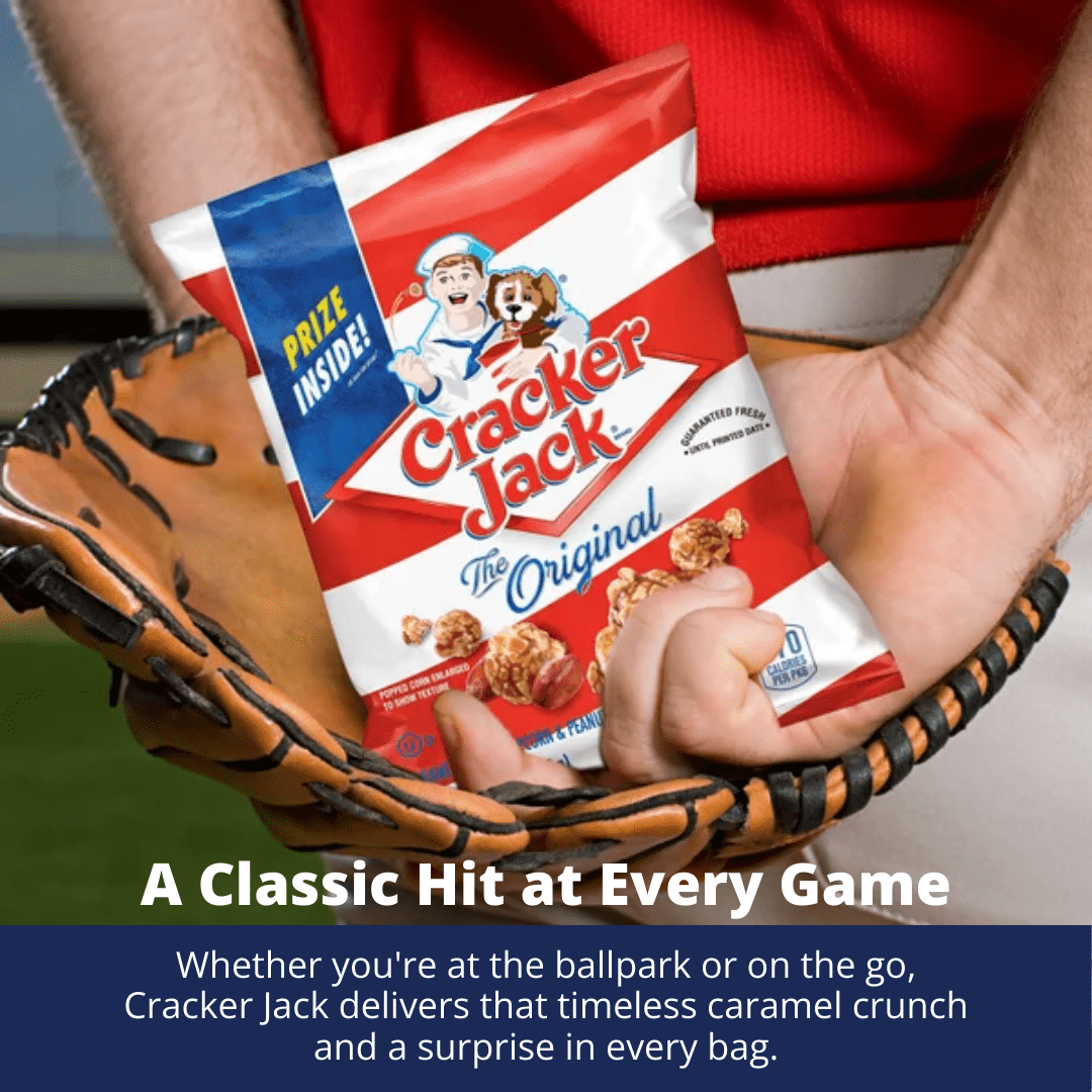Sweet and Salty Popcorn Individual Bags, 30 Count Bulk Pack- Classic Caramel Coated Popcorn & Peanuts, On-the-Go Snack by Crackerr Jack