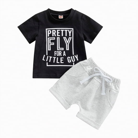 HCNTES Toddler Baby Boys Summer Clothes Kid Outfits Short Sleeves T-Shirt Tops Shorts Cute Outfits Set For Kid Summer Outfits 2t 3t 4t 5t 6t 7t 8t 9t(L2-Grey,3-6 Months)