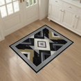 thumbnail image 3 of ODIKA 3'x5' Washable Accent Rug Abstract Geometric Bold Symmetry Interlocking Lattice Border for Bedside, Nursery Room, Pet Friendly & Non-Shedding, 3 of 7