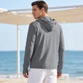 thumbnail image 7 of Garbnen Unisex Ice Silk UPF 50+ Sun Protection Jacket Full Zip Quick Dry Rash Gaurd Hoodie Breathable Water Resistant Outdoor Travel Sun Shirt with Pockets for Men and Women, 7 of 7