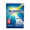 Nicorette Nicotine Gum, Stop Smoking Aids, 4 Mg, White Ice Mint, 100 Count