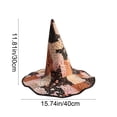 thumbnail image 3 of sruoe Halloween Quilted Witch Hat, Mystical Wizard Headwear, Halloween Party Accessory, Halloween Holiday Decor for Costume Match，Themed Gathering，Shelf Display, 3 of 7