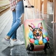thumbnail image 3 of Happy Easter Rat Terrier with Bunny Ear Headband and Flowers Travel Luggage Cover Ratty Dog Lover Suitcase Dust Protective Decor - 13001, 3 of 5