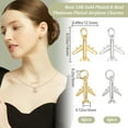 thumbnail image 2 of 12Pcs 2 Colors Rack Plating Brass Charms with Jump Ring Long-Lasting Plated Cadmium Free & Lead Free Airplane Mixed Color 14x12.5x3mm Hole: 3mm 6pcs/color, 2 of 9