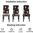 thumbnail image 6 of Halloween Chair Covers Set of 4, Scary Pumpkin Gnome Dining Chair Protectors, Black Elastic Removable Washable Dining Chair Covers for Halloween Kitchen Restaurant Holiday Decor, 6 of 6