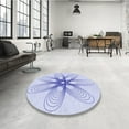thumbnail image 4 of Ahgly Company Machine Washable Indoor Square Transitional Lavender Blue Area Rugs, 3' Square, 4 of 7