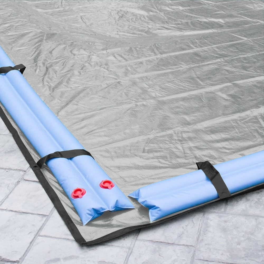 Pool Mate 15 Year Extra-Large Mesh Platinum Silver In-Ground Winter Pool Cover, 25 x 45 ft. Pool
