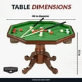 thumbnail image 2 of Hathaway Kingston Walnut 3-in-1 Poker Table, 2 of 7