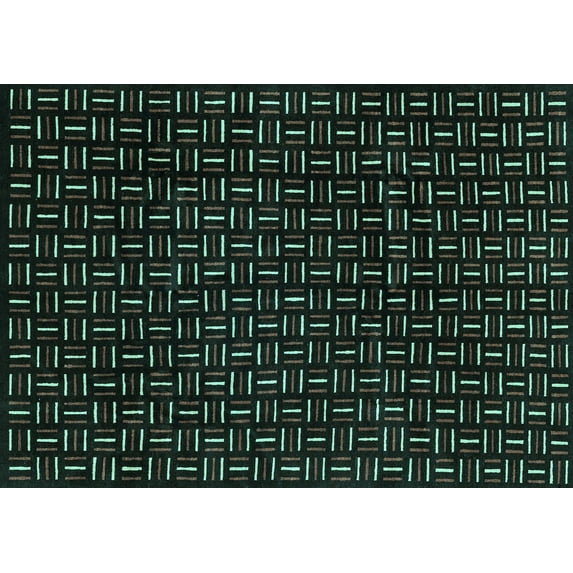 Ahgly Company Indoor Rectangle Oriental Light Blue Modern Area Rugs, 5' x 7'