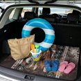 thumbnail image 2 of FOR U DESIGNS Tribal Geometric Aztec Horse Print Car Trunk Mat 29" x 39" Cargo Liner Non-Slip All Weather Durable Rear Protection for SUV Sedan Truck, 2 of 7