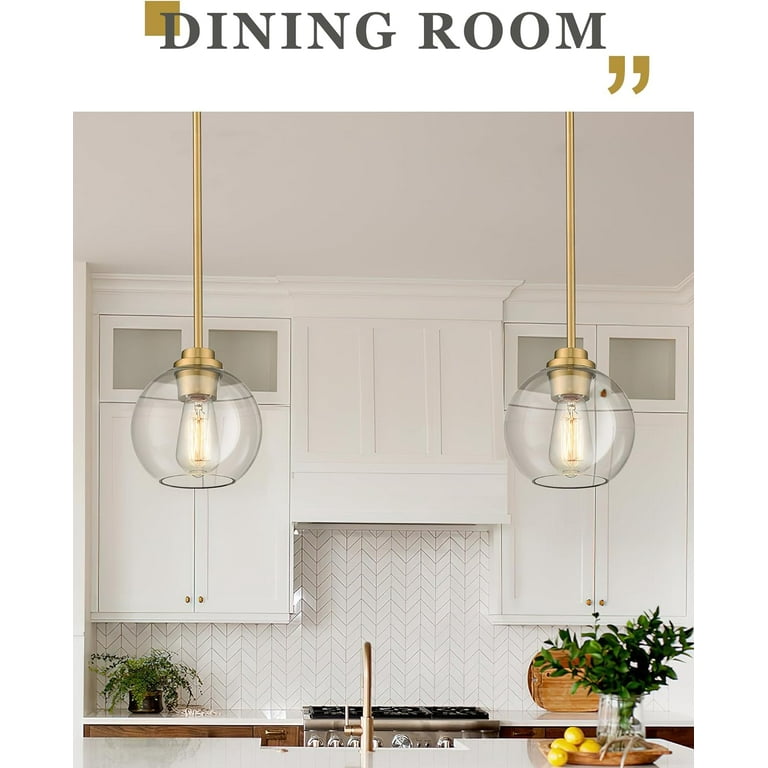 2 Pack Pendant Lights Kitchen Island, 7.5 Black Pendant Lighting w/Clear Shade H 2 Pack Pendant Lights Kitchen Island, 7.5 Black Pendant Lighting w/Clear Shade H