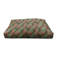 thumbnail image 4 of Christmas Pet House, Abstract Pines with Swirls Dots Lines Design Patchwork Style Print, Outdoor & Indoor Portable Dog Kennel with Pillow and Cover, 5 Sizes, Dark Coral Dark Green, by Ambesonne, 4 of 5
