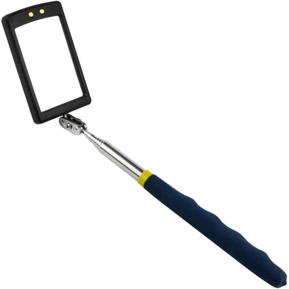 Rectangular Inspection Mirror with Dual LED Lights