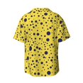 thumbnail image 6 of Daiia Blue Spots Men's Linen Shirts Short Sleeve Casual Shirts Button Down Shirt for Men Beach Summer Wedding Shirt-XX-Large, 6 of 6