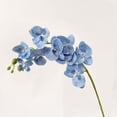 thumbnail image 6 of Clearance | Blue 9 Heads Artificial Phalaenopsis Orchid Stem, 69cm Tall Faux Orchid Flower with Bendable Branches for Living Room Entrance Desktop Vase Decoration, 6 of 6