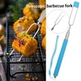 thumbnail image 5 of Reheyre Telescopic Barbecue Fork - Anti-Scald Silicone Handle - Reusable - Multifunctional BBQ Tool - U-Shaped Stainless Steel Grilling Fork - Roasting Tool - Camping Accessories, 5 of 8