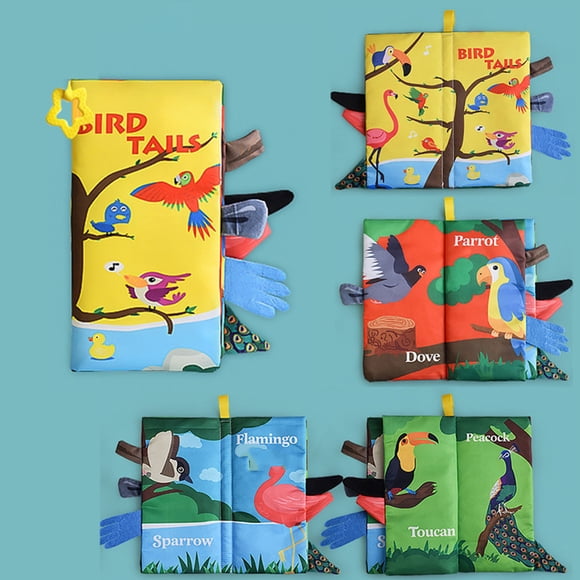 IMENGL Tail Cloth Book With Material And Paper Ocean Farm And Other Themes Early Education Baby Cloth Book Exercise The Baby's Senses And Cognition Accomp Baby Registry Must Haves,Baby Book Memory,B