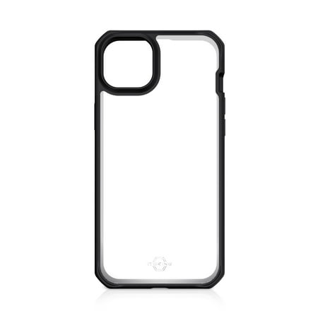 ITSKINS HYBRID-R CASE FOR IPHONE 14 (6.1") & IPHONE 13 (6.1") - 100% RECYCLED MATERIALS - SOLID SERIES - PLAIN BLACK AND TRANSPARENT