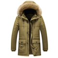 thumbnail image 2 of ZMNEW Winter Men's Casual Fleece Parka Coat Windproof Warm Hooded Coats Men's Thicken Plus Velvet Parkas Multi Pocket Jacket, 2 of 7
