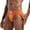 Orange, variant on HUPOM Mens Underwear Boxer Briefs Male Thongs Medium waist Elastic Waist Solid Thong Red 2XL