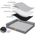 thumbnail image 5 of Exclusivo Mezcla L-Shaped Pet Couch Bed with Removable and Washable Cover, Orthopedic Dog Bed for Large Dogs with Non-Slip Bottom, 42"×28", Grey, 5 of 10