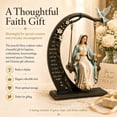 thumbnail image 4 of Virgin Mary Cradle Swing Figure, Virgin Mary Christ Statue with Sitting Swing, Elegant Hand Painted Blessed Mother Bookshelf Decor Sculpture for Home, Office, Desk, or Living Room Shelves, 4 of 6