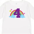 thumbnail image 4 of Inktastic 4th Birthday Rainbow Girls Long Sleeve Toddler T-Shirt, 4 of 5