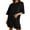 Black, variant on Two Piece Plus Size Sets for Women Oversized Tee Shirts and Plus Size Shorts Loose Fitting Sets Women Lounge Set Sale