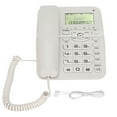 thumbnail image 2 of Wired Landline Phone, Energy Saving Alarm Clock Powerful Memory Function Hands Free Office Telephone  For  Hotel White, 2 of 8