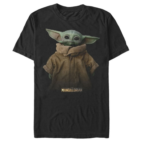 Men's Star Wars: The Mandalorian The Child Jacket Graphic Tee Black Medium