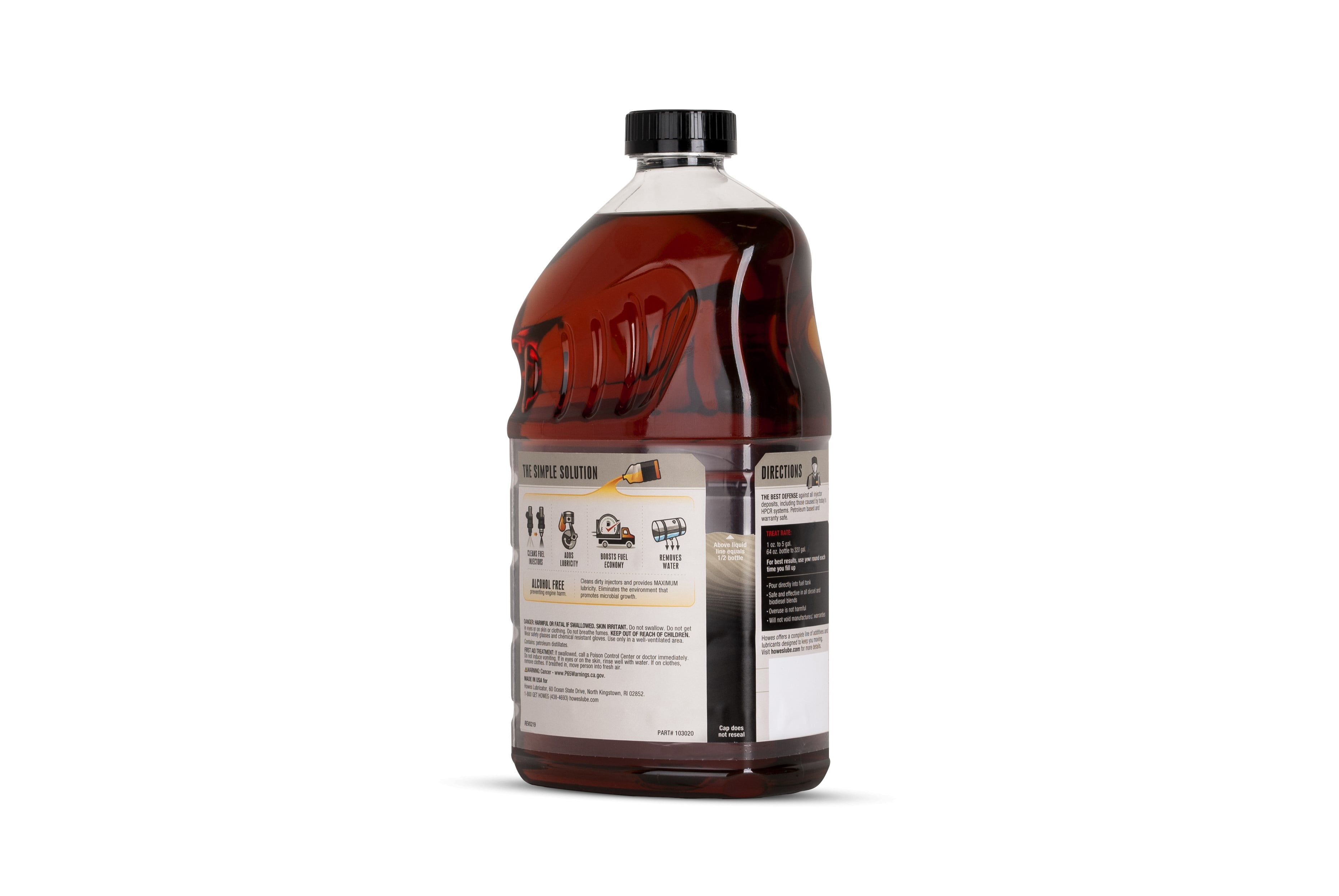 Howes Diesel Defender - Diesel Fuel Lubricator & Injector Cleaner with Advanced IDX4 Detergent - 32 oz Bottle (Single Bottle)