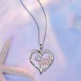 thumbnail image 5 of Bamboohart Mom Necklace  Heart Necklace  Love Heart Pendant  925 Sterling Silver Heart Necklace for Women  Engraved I Love You Mom Gifts for Mom from Daughter Mom Christmas Birthday Gifts, 5 of 5