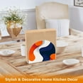 thumbnail image 6 of Yayeee Napkin Holder for Table Kitchen Paper Tissue Organization, Blue Abstract Wavy, 6 of 8