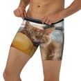 thumbnail image 3 of Disketp Relaxing Cat With Orange Juice Men's Boxer Briefs Men’s Underwear Boxer Briefs for Men, 3 of 7