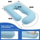 thumbnail image 2 of Almohada de Embarazo con Funda de Enfriamiento Almohada de Maternidad en Forma de J Almohada Lateral de Cuerpo Completo para Espalda, piernas y Vientre, cómoda Funda de enfriamiento, 2 of 9