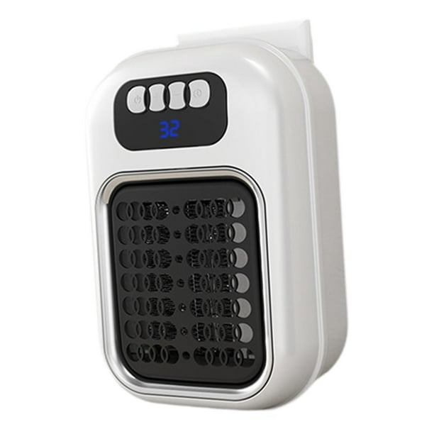 Calentador de espacio con toma de pared Calentador de espacio eléctrico, con control remoto Mini calentador de espacio Calentador portátil, para baño Blanco