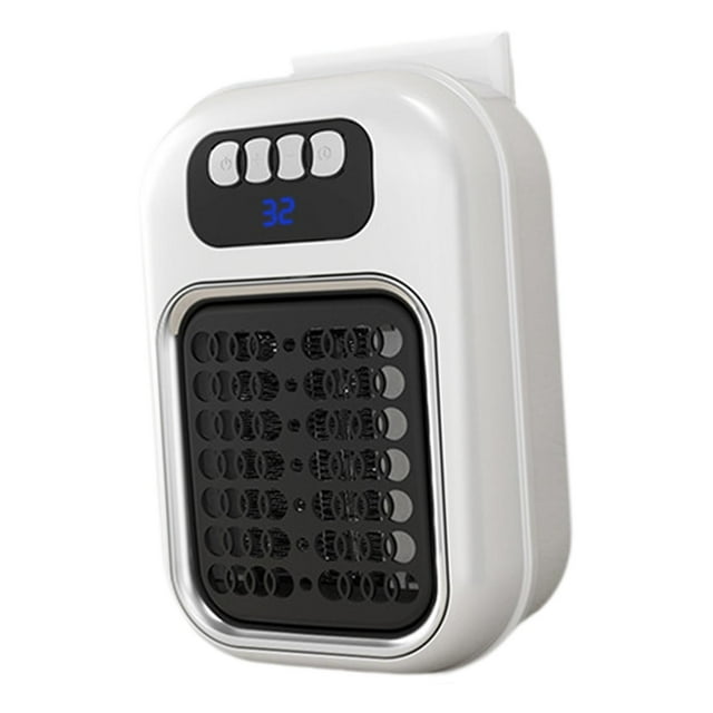 GUOOL Wall Outlet Space Heater Electric Space Heater Overheat Protection Wall Mounted White