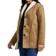 thumbnail image 4 of Abrigo de mujer INSPIRE CHIC de ante con botones, solapa con muesca, chaqueta de forro polar, abrigos de invierno con bolsillos M marrón, 4 of 6